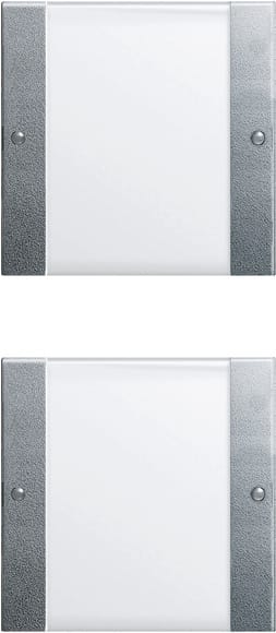 GIRA - Wippenset 2f (1+1) Beschriftungsfeld System 55 Klar/Farbe Alu