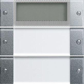 GIRA - Wippenset 2f Plus Beschriftungsfeld System 55 Klar/Farbe Alu