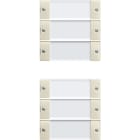 GIRA - Wippenset 6f (3+3) Beschriftungsfeld System 55 Klar/Cremeweiß