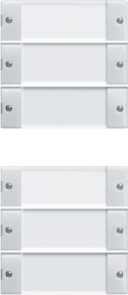 GIRA - Wippenset 6f (3+3) Beschriftungsfeld System 55 Klar/Reinweiß