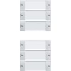 GIRA - Wippenset 6f (3+3) Beschriftungsfeld System 55 Klar/Reinweiß