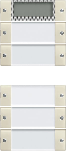 GIRA - Wippenset 5f Plus (2+3) Beschriftungsfeld System 55 Klar/Cremeweiß