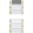 GIRA - Wippenset 5f Plus (2+3) Beschriftungsfeld System 55 Klar/Cremeweiß