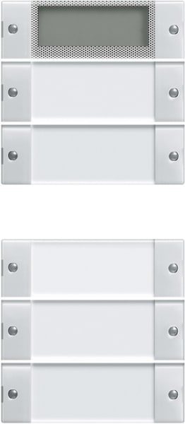 GIRA - Wippenset 5f Plus (2+3) Beschriftungsfeld System 55 Klar/Reinweiß