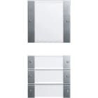 GIRA - Wippenset 4f (1+3) Beschriftungsfeld System 55 Klar/Farbe Alu