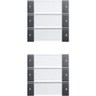 GIRA - Wippenset 6f (3+3) Beschriftungsfeld System 55 Klar/Anthrazit