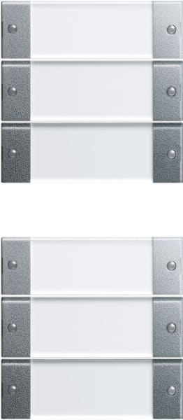 GIRA - Wippenset 6f (3+3) BSF System 55 Klar/F Alu