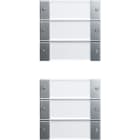 GIRA - Wippenset 6f (3+3) BSF System 55 Klar/F Alu