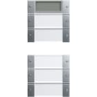 GIRA - Wippenset 5f Plus (2+3) Beschriftungsfeld System 55 Klar/Farbe Alu