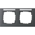 GIRA - Abdeckrahmen 2f waager. BSF Gira E2 Anthrazit