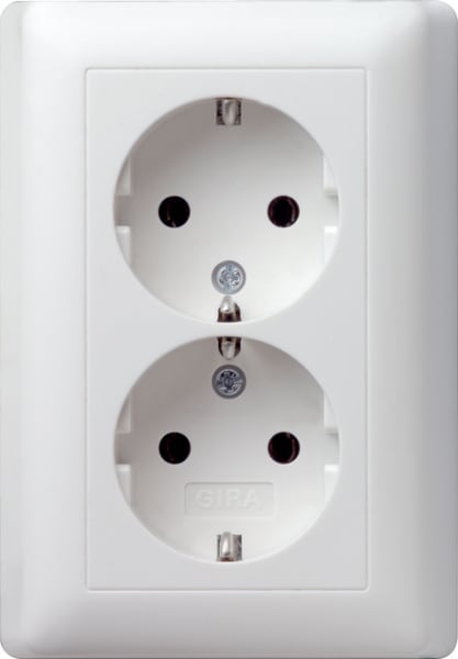 GIRA - SCHUKO 2f Vollpl. Standard 55 Reinweiß m