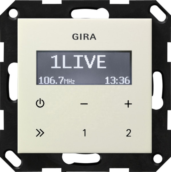 GIRA - UP-Radio RDS o.Lautsprecher System 55 Cremeweiß