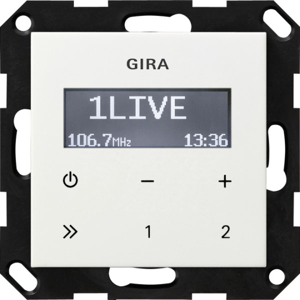 GIRA - UP-Radio RDS o.Lautsprecher System 55 Reinweiß