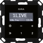 GIRA - UP-Radio RDS o.Lautsprecher System 55 Schwarzglasoptik