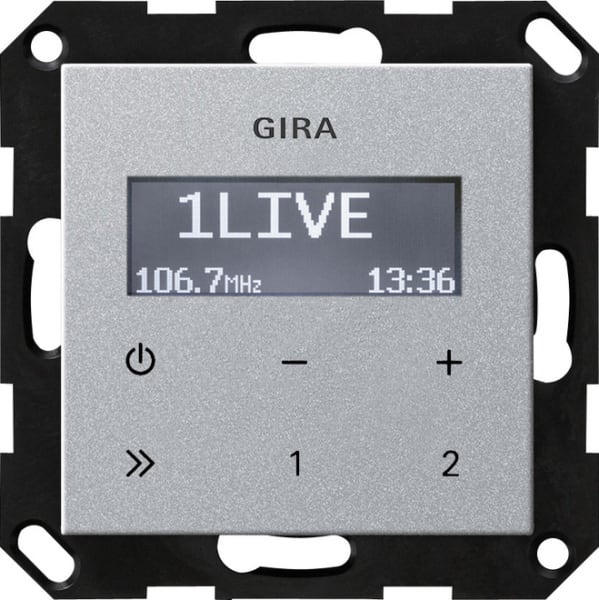 GIRA - UP-Radio RDS o.Lautsprecher System 55 F Alu