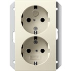 GIRA - SCHUKO 2f SH f. UP-Dose 1f System 55 Cremeweiß