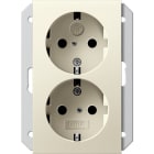 GIRA - SCHUKO 2f SH f. UP-Dose 1,5f System 55 Cremeweiß