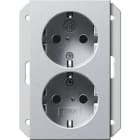 GIRA - SCHUKO 2f SH f. UP-Dose 1,5f System 55 F Alu