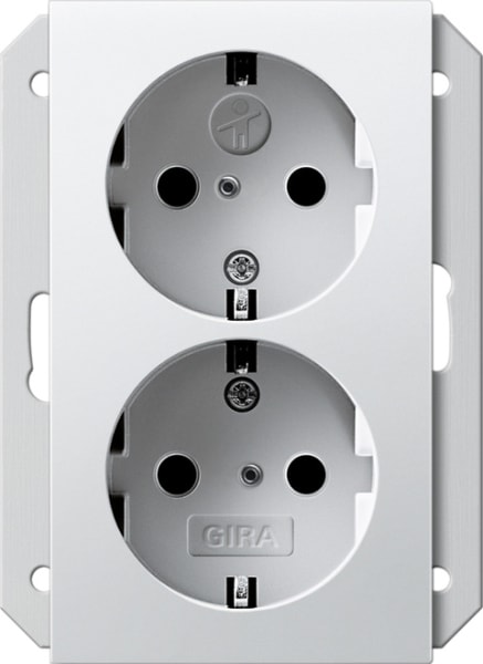 GIRA - SCHUKO 2f SH f. UP-Dose 1,5f System 55 Reinweiß m