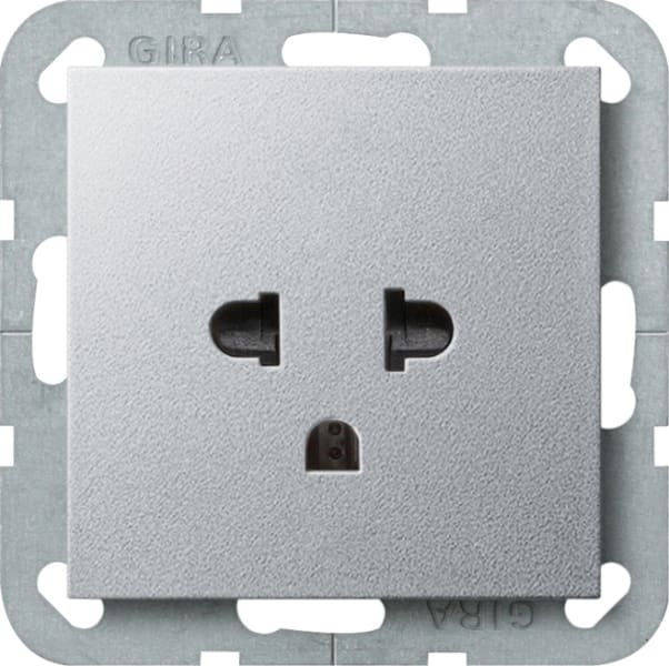 GIRA - Steckd. Schutz EURO-US 16 A System 55 F Alu