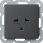 GIRA - Steckd. Schutz EURO-US 16 A System 55 Anthrazit