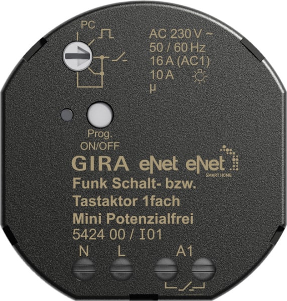 GIRA - Funk Schalt-/Tastaktor 1f Mini pot.frei Gira eNet