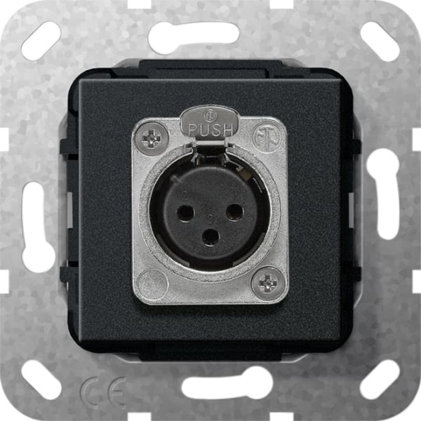 GIRA - XLR-Buchse D-Serie Einsatz Schwarz m