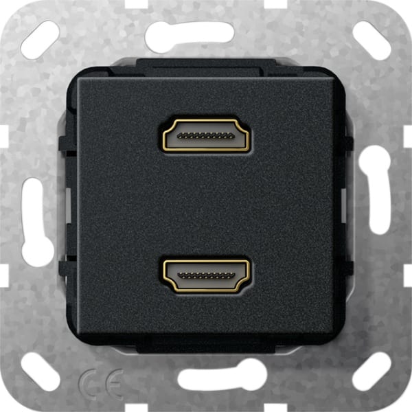 GIRA - HDMI™ 2f Kpl. Einsatz Schwarz m