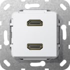 GIRA - HDMI™ 2f K-Peitsche Einsatz Reinweiß