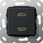 GIRA - HDMI™ 2f K-Peitsche Einsatz Schwarz m