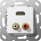 GIRA - C-Audio HDMI™ K-Peitsche Einsatz Reinweiß