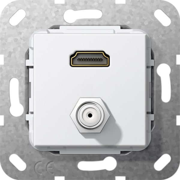 GIRA - HDMI™ SAT-F-Buchse Kpl. Einsatz Reinweiß