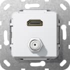 GIRA - HDMI™ SAT-F-Buchse Kpl. Einsatz Reinweiß
