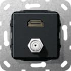 GIRA - HDMI™ SAT-F-Buchse Kpl. Einsatz Schwarz m