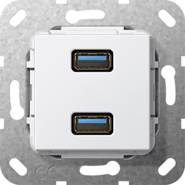 GIRA - USB 3.0 A 2f Kpl. Einsatz Reinweiß