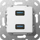 GIRA - USB 3.0 A 2f Kpl. Einsatz Reinweiß