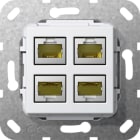 GIRA - MJ RJ45 Cat.6A 10 Gbit 4f Einsatz Reinweiß
