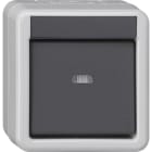 GIRA - KNX Taster-BA 1f Kontrollfenster + 1-Punkt WG AP Grau