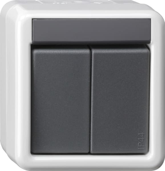 GIRA - KNX Taster-BA 2f 1-Punkt WG AP Grau