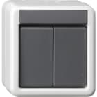 GIRA - KNX Taster-BA 2f 2-Punkt WG AP Grau