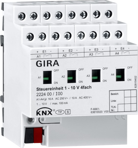 GIRA - Steuereinheit 1 - 10 V 4f Hand KNX