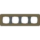 GIRA - Abdeckrahmen 4f Gira E3 Umbra/Anthrazit