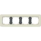 GIRA - Abdeckrahmen 4f Gira E3 Sand/Anthrazit