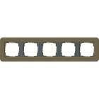 GIRA - Abdeckrahmen 5f Gira E3 Umbra/Anthrazit
