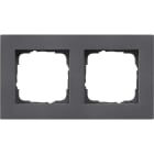 GIRA - Abdeckrahmen 2f flach Gira E2 Anthrazit