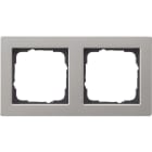 GIRA - Abdeckrahmen 2f Gira E2 Edelstahl