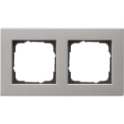 GIRA - Abdeckrahmen 2f flach Gira E2 Edelstahl