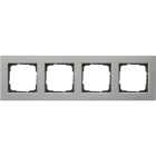 GIRA - Abdeckrahmen 4f flach Gira E2 Edelstahl