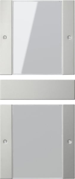 GIRA - Wippenset 2f (1+1) Beschriftungsfeld System 55 Klar/Edelstahl