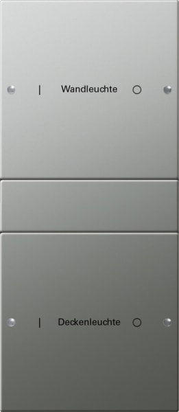 GIRA - Wippenset 2f (1+1) beschr. System 55 Edelstahl